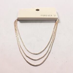 Forever 21 Rose Gold Layered Chain Necklace NWT